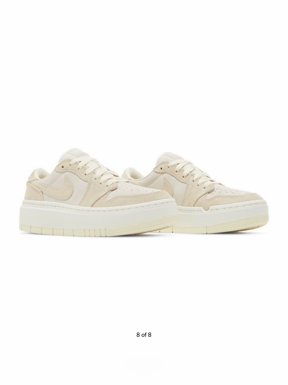 Nike Women’s Elevate Low Platform Sneakers in Cream/Beige 9